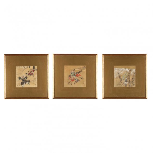 three-japanese-paintings-of-samurai