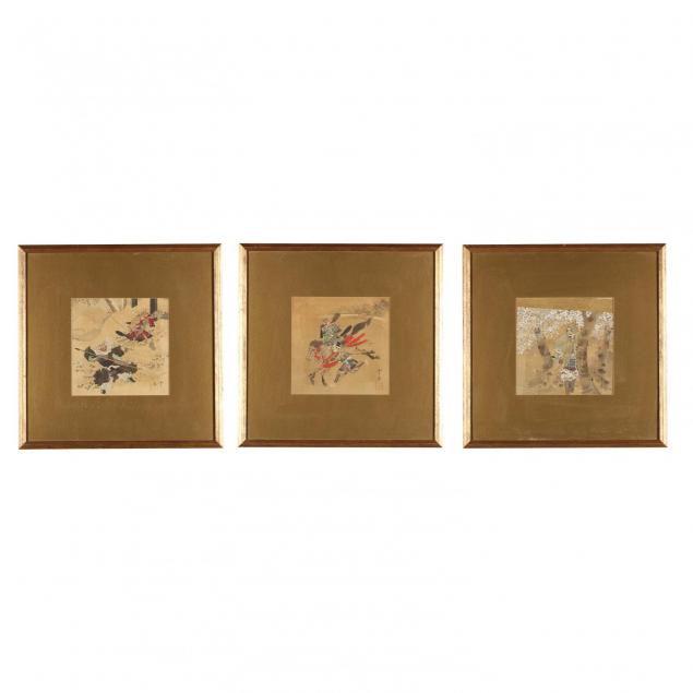three-japanese-paintings-of-samurai