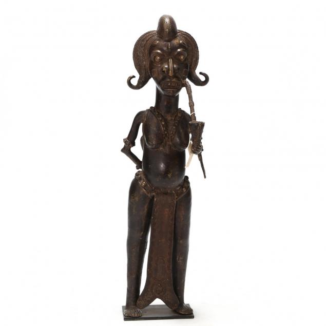 cameroon-probably-bamum-rare-large-cast-bronze-female-figure