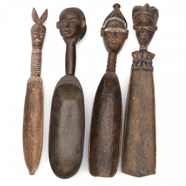 four-west-african-figural-ladles