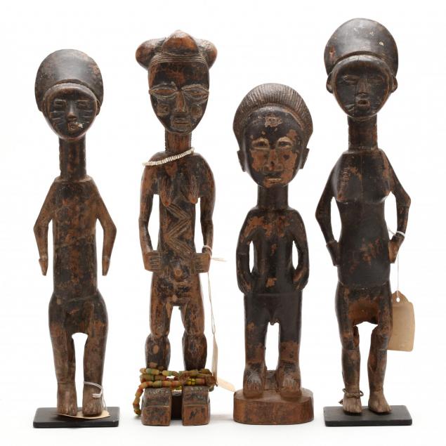 ivory-coast-or-ghana-four-abron-ancestral-figures
