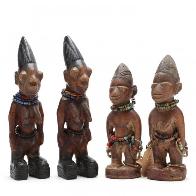 nigeria-two-sets-of-yoruba-ibedji-twin-figures