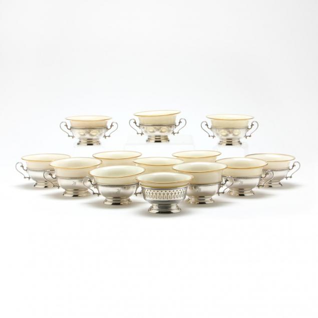 thirteen-sterling-silver-boullion-soup-bowls