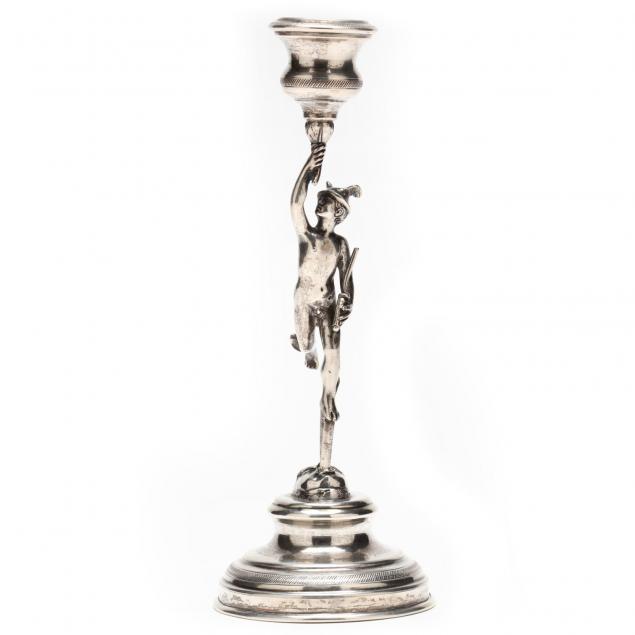 continental-figural-silver-candlestick