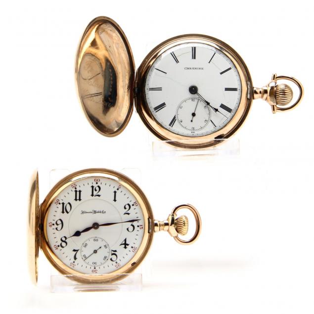 two-vintage-gold-filled-pocket-watches