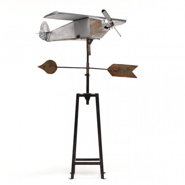 early-i-spirit-of-st-louis-i-airplane-folk-art-weathervane