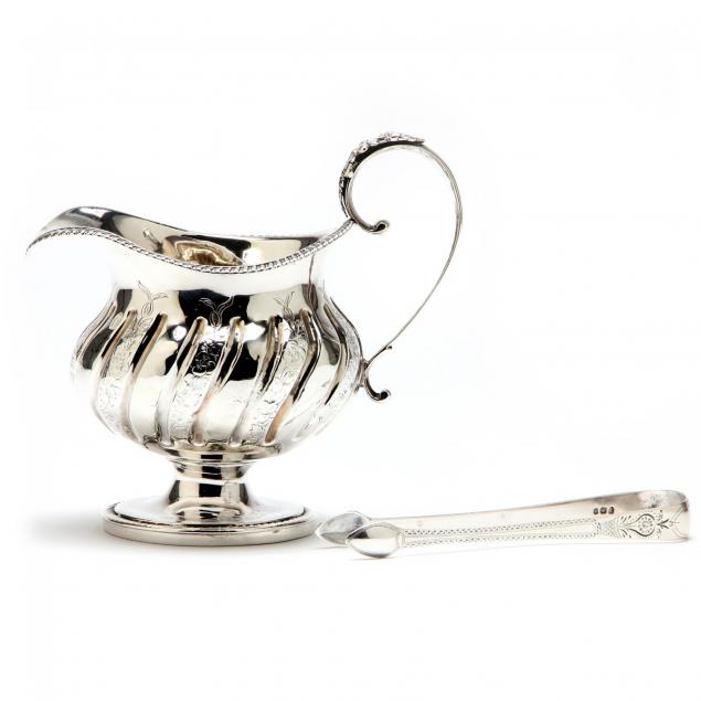 a-georgian-silver-creamer-and-sugar-tongs