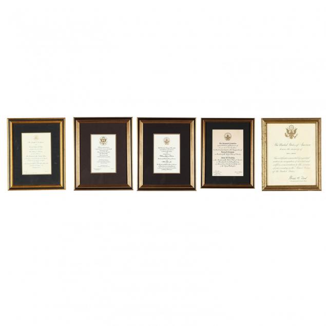 five-framed-presidential-inauguration-invitations