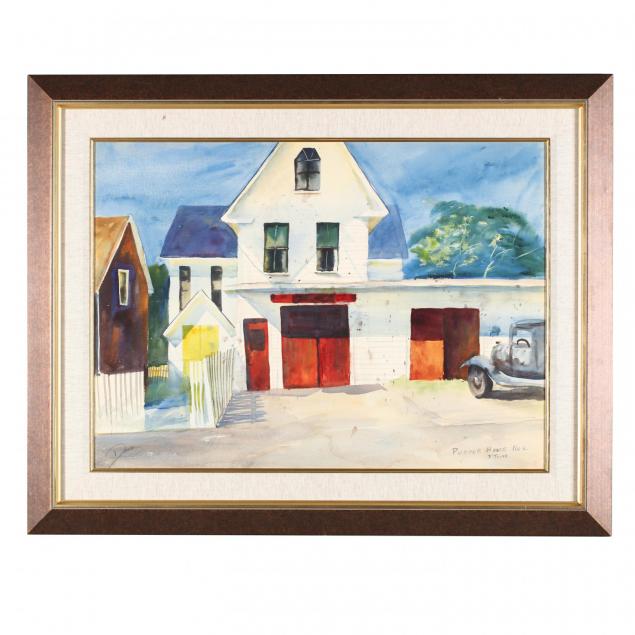 american-school-watercolor-i-pumper-house-no-5-p-towne-i