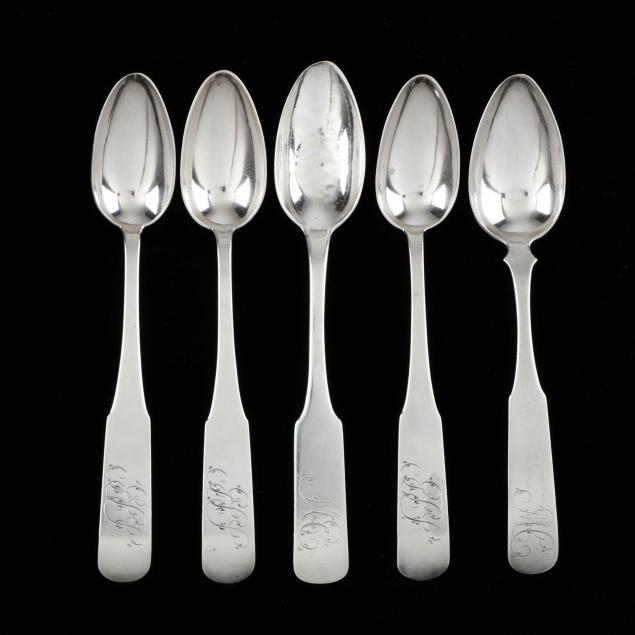 five-wilmington-nc-coin-silver-teaspoons-by-s-baker