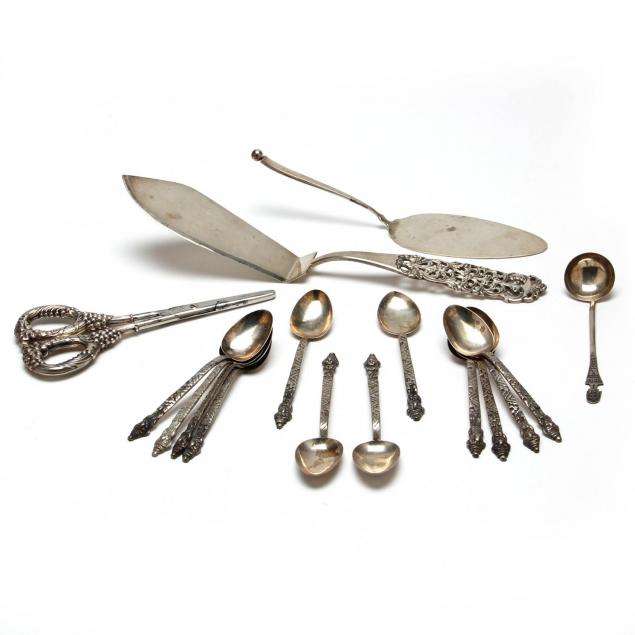 group-of-sterling-silver-flatware