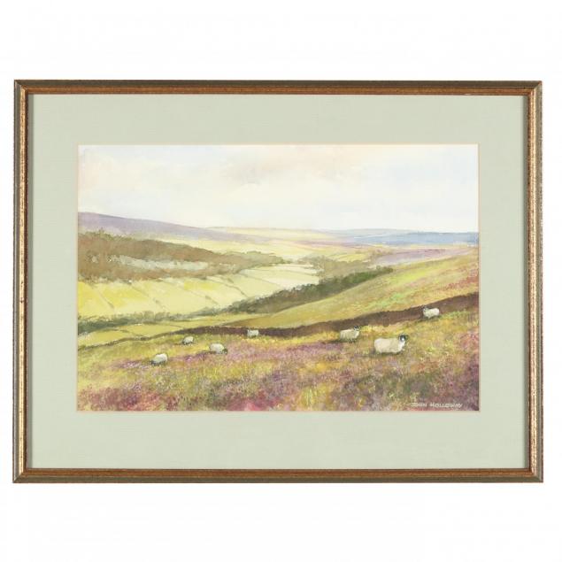 john-holloway-watercolor-of-grazing-rams