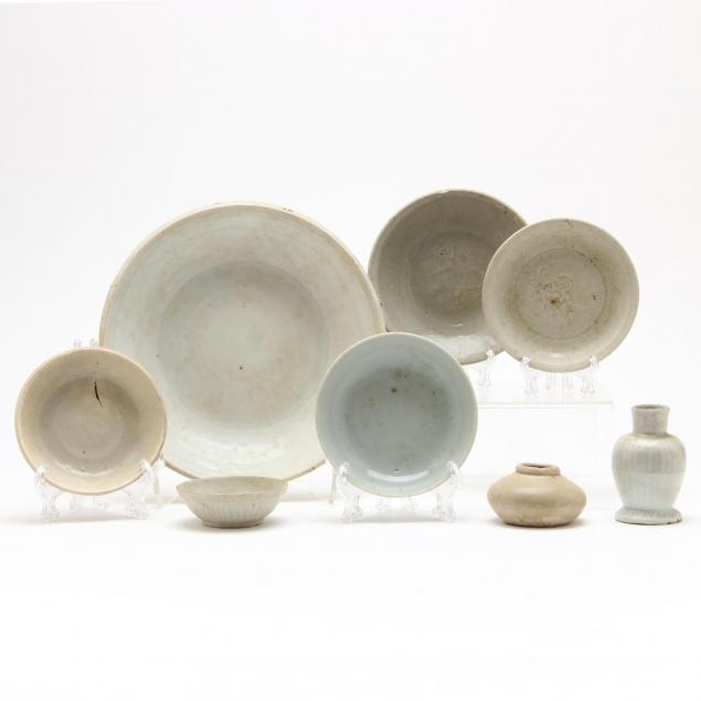 eight-white-slip-glazed-antique-asian-ceramics