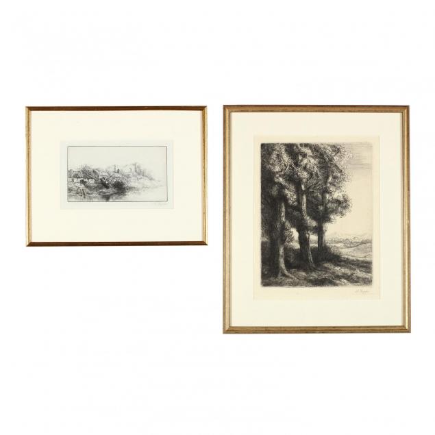 alphonse-legros-french-1837-1911-two-signed-etchings