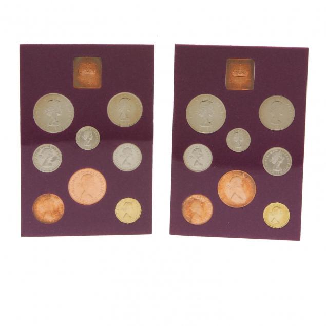 two-uk-pre-decimal-1970-proof-sets