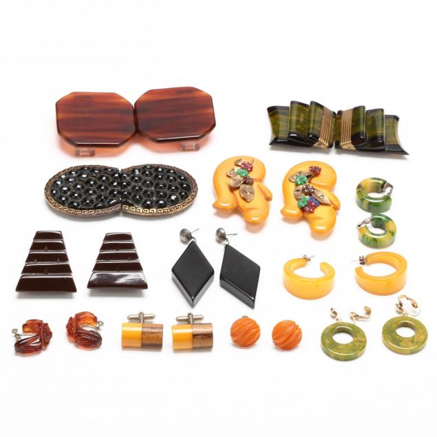 a-collection-of-bakelite-and-celluloid-jewelry