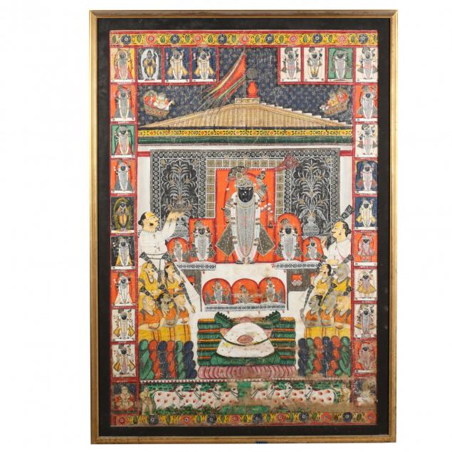 impressive-indian-pichhavai-depicting-the-annakut