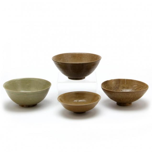 four-asian-bowls-with-incised-decoration