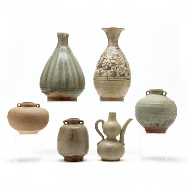 group-of-six-asian-vases-and-jars