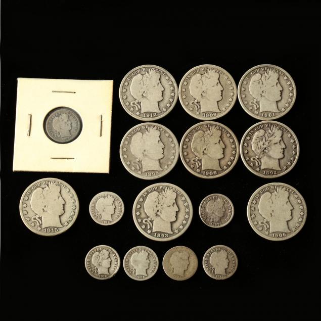 sixteen-circulated-barber-coins