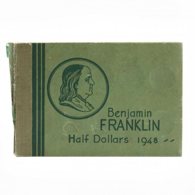 complete-collection-of-franklin-halves-in-a-vintage-1950s-album