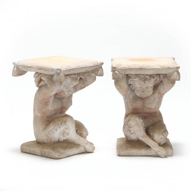 pair-of-cast-stone-satyr-side-tables