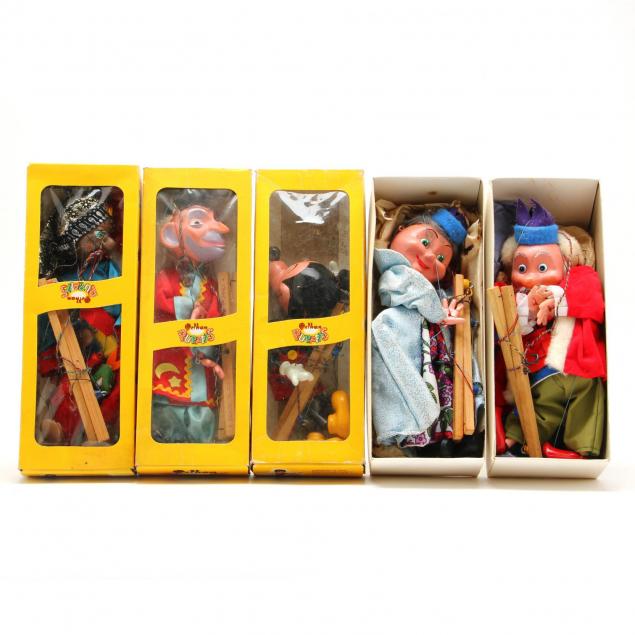 five-vintage-pelham-puppets-marionettes