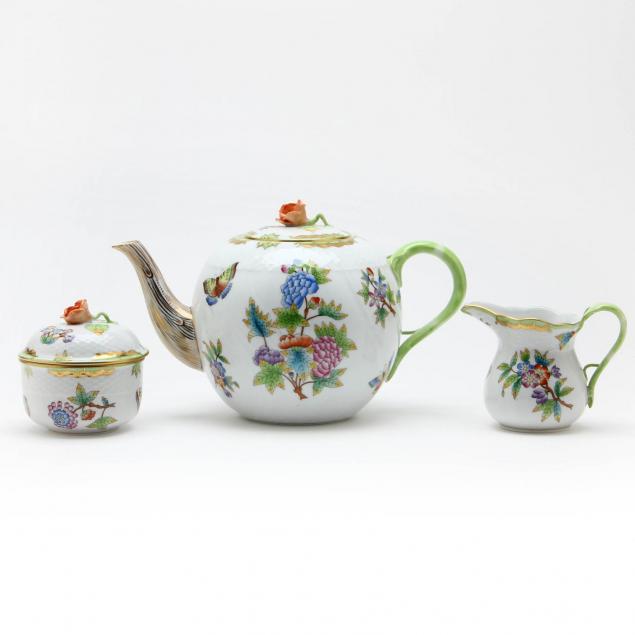 herend-queen-victoria-three-piece-tea-set