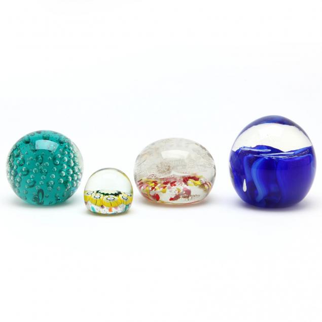 four-art-glass-paperweights