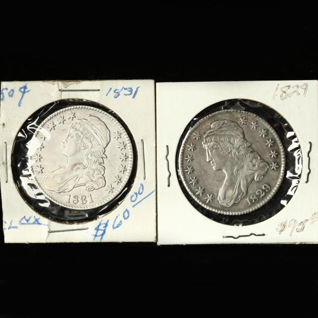 two-capped-bust-half-dollars