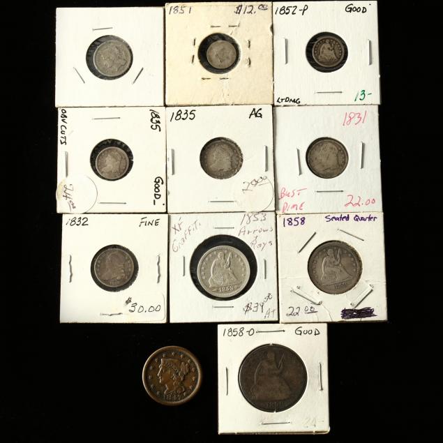 eleven-19th-century-type-coins