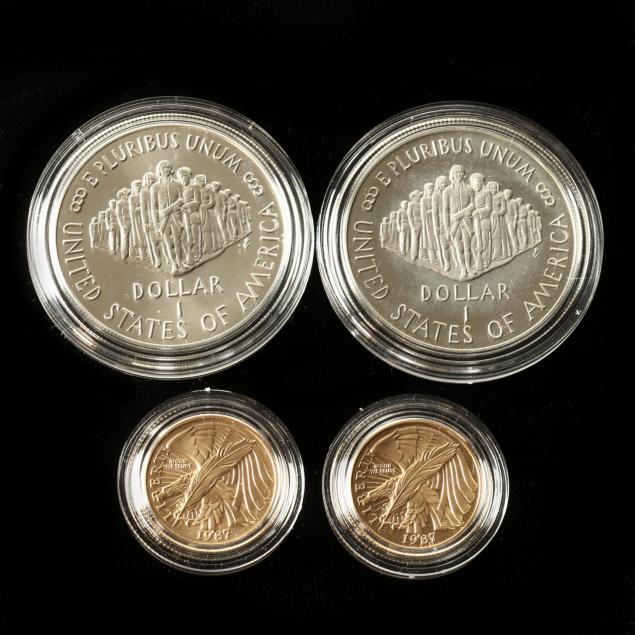 1987-gold-and-silver-constitution-four-coin-set