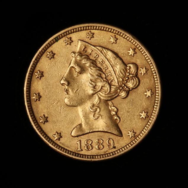 rare-1889-5-gold-liberty-head-half-eagle