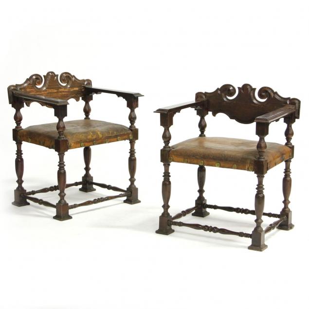 pair-of-william-and-mary-style-arm-chairs