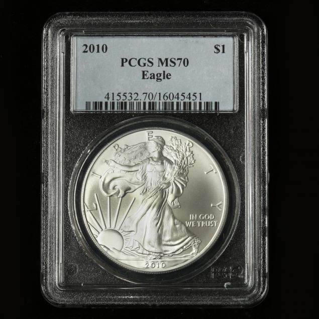 four-pcgs-ms70-american-silver-eagles