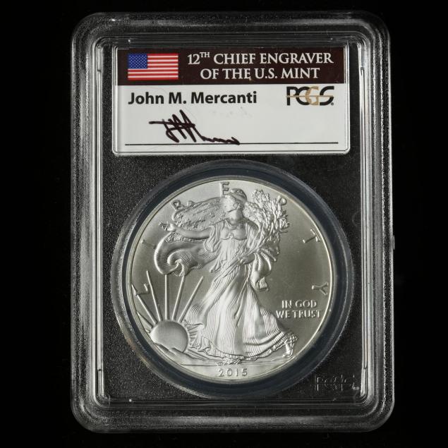 2013-and-2015-mercanti-signed-silver-eagles