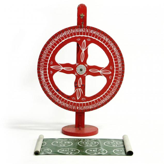 vintage-game-wheel-on-stand