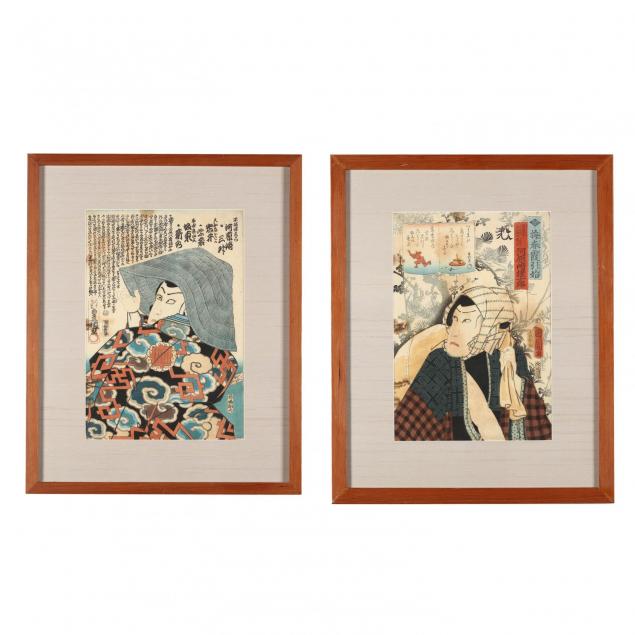 two-japanese-woodblock-prints-by-kunichika-and-kunisada