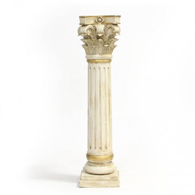carved-and-painted-corinthian-pedestal