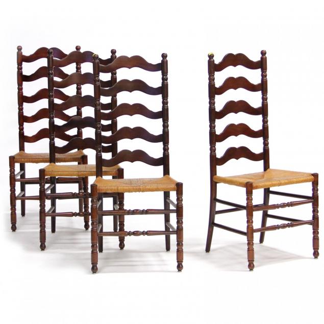 tell-city-chair-co-set-of-four-ladderback-dining-chairs
