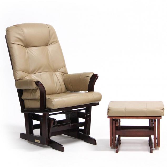 dutailier-leather-glider-and-ottoman