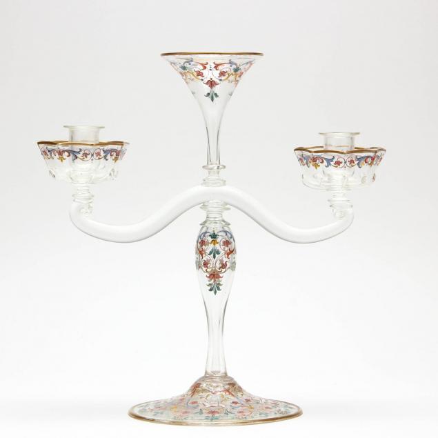 antique-venetian-enameled-glass-candelabra