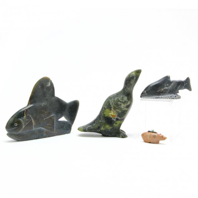 four-inuit-and-zuni-stone-carvings
