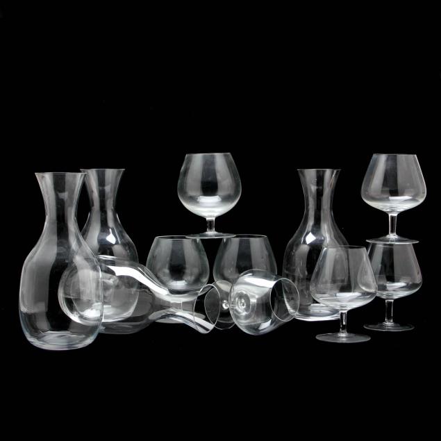 group-of-glass-carafes-and-snifters