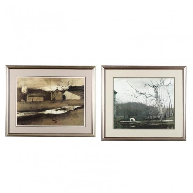 two-andrew-wyeth-lithographs