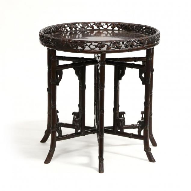 chinese-carved-wooden-circular-tray-on-stand