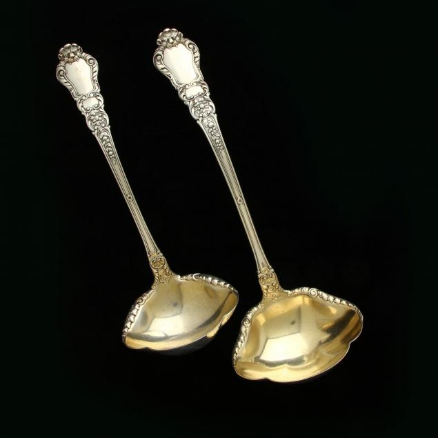 two-gorham-old-baronial-sterling-silver-soup-ladles