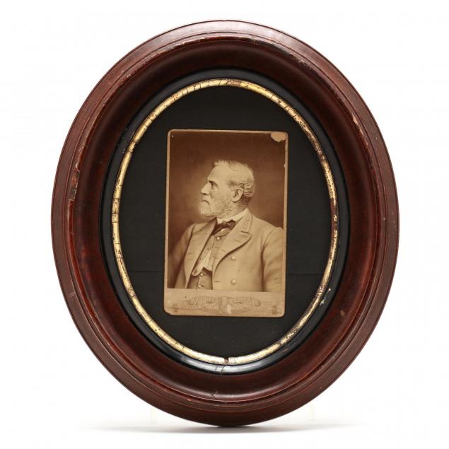 robert-e-lee-framed-cabinet-card-profile-portrait