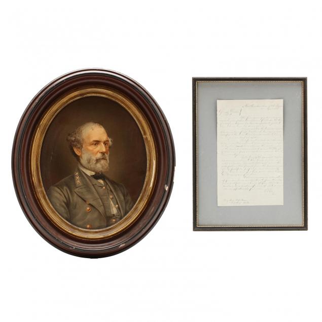 robert-e-lee-portrait-and-surrender-document-facsimile