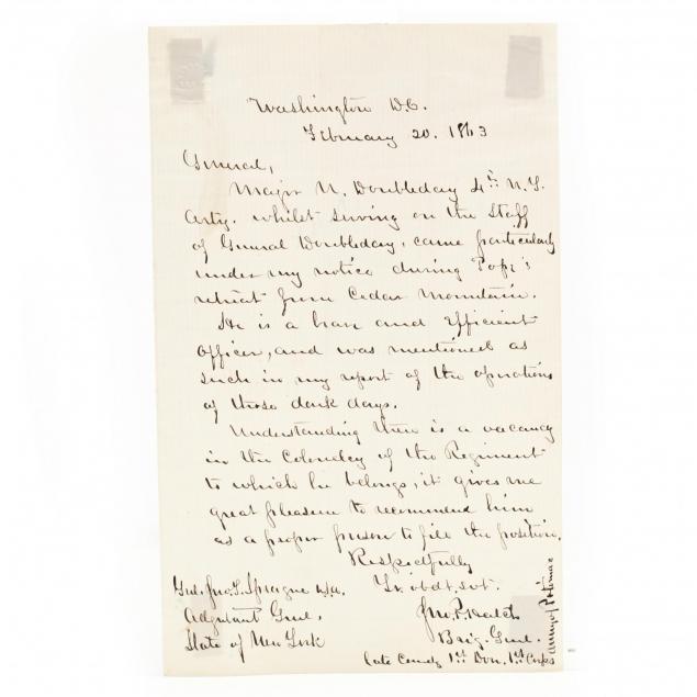 union-major-general-john-porter-hatch-autograph-letter-signed